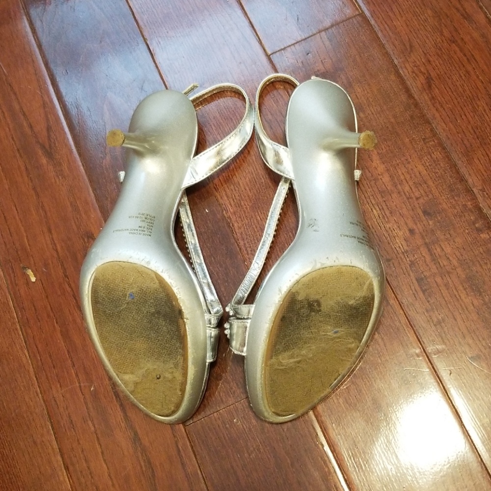 Bakers Silver Rhinestone Prom Heels - Picture 3 of 4
